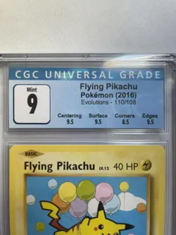 CGC 9 Flying Pikachu Evolutions 110/108 Pokemon Card - Image 3