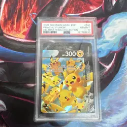 Pokemon Pikachu V-Union Promo Holo SWSH140 Sword & Shield PSA 10 300 HP - Image 1