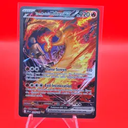 Pokemon Team Rocket's Moltres EX 229/182 Destined Rivals Holo Special Illustrat… - Image 2