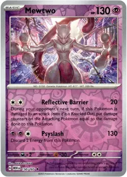 Pokemon - Mewtwo - Reverse Holo - Rare - 150/165 - S & V: 151 - (NM)🔥 - Image 1