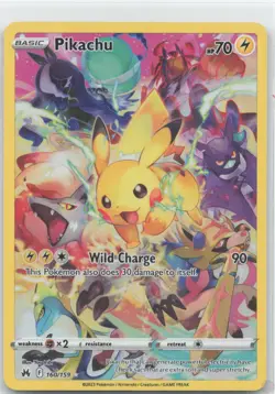 Pikachu 160/159 Secret Rare Crown Zenith Pokemon Near Mint - Image 1