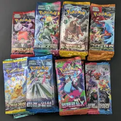 Lot (167) Assorted Pokemon Korean sv2D sv10 sv4k sv1a s5a m2 Booster Pack Sealed - Image 1