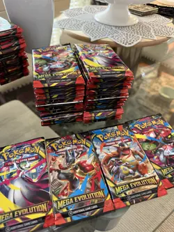 X90 Pokemon TCG Mega Evolution Loose sealed booster packs vending machines - Image 1