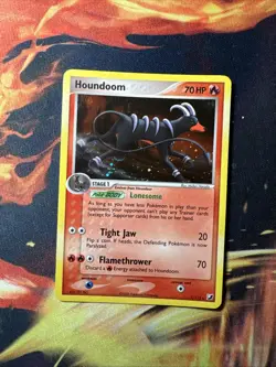 Pokemon TCG Unseen Forces Houndoom 7/115 Holo Rare Moderately Played - Image 1