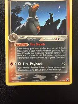 2004 Ex Team Rocket Returns Dark Houndoom 37/109 LP+ - Image 3