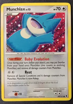 Pokemon - Munchlax 69/111 - Platinum Rising Rivals - Baby Evolution - 2009 - LP - Image 1