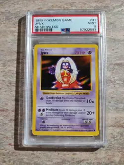1999 POKEMON BASE SET SHADOWLESS #31 JYNX PSA 9 - Image 1