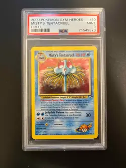 2000 Pokemon Gym Heroes Misty's Tentacruel HOLO 10/132 PSA GRADED MINT 9 - Image 1
