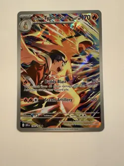 2025 POKEMON DESTINED RIVALS 190/182 ETHAN'S TYPHLOSION ILLUSTRATION RARE - Image 1