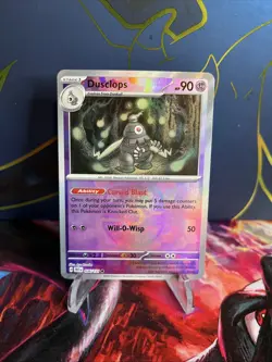 Pokemon TCG Prismatic Evolutions Dusclops Masterball Reverse Holo #036/131 - Image 1