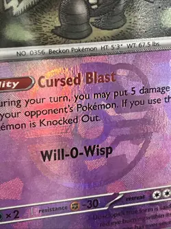 Pokemon TCG Prismatic Evolutions Dusclops Masterball Reverse Holo #036/131 - Image 3