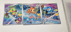 Pokemon First Partners Illustration Collection Promo Set Sinnoh Starters - Image 1