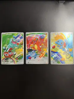 Pokemon TCG First Partner Illustration Collection Series 1 Kanto GEN 1 Starters - Image 1