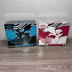 Pokemon TCG Black Bolt and White Flare Elite Trainer Box ETB Set of 2 Sealed - Image 1
