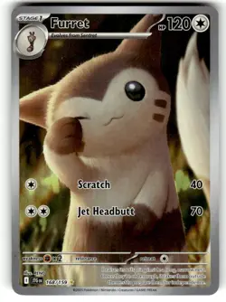 Pokemon TCG SV09: Journey Together #168/159 Furret NM - Image 1