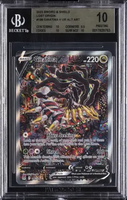 2022 POKEMON LOST ORIGIN #186 GIRATINA V BGS 10 - Image 1