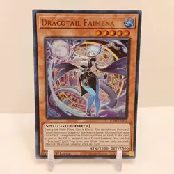 Yugioh Dracotail Faimena JUSH-EN002 NM Justice Hunters 1st Edition - Image 1