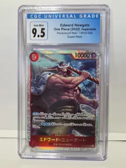 2022 One Piece Japanese Edward Newgate Paramount War #004 Cgc 9.5 - Image 1