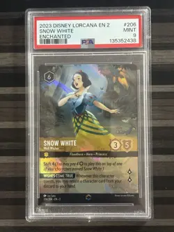 Disney Lorcana | Snow White - Well Wisher | Enchanted | PSA 9 - Image 1