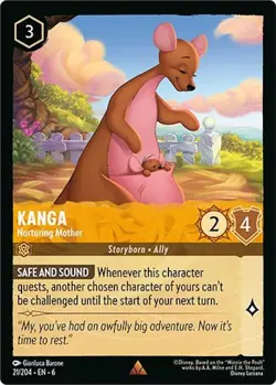 Disney Lorcana TCG - Azurite Sea Kanga - Nurturing Mother Rare 21/204 - Image 1