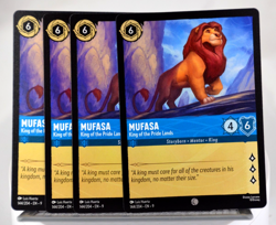 Disney Lorcana TCG Fabled Mufasa King of the Pride Lands 144/204 Regular x4 - Image 1
