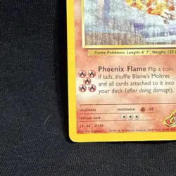 Pokemon TCG Blaine's Moltres Gym Heroes Holo Rare Card 11/132 - Image 5