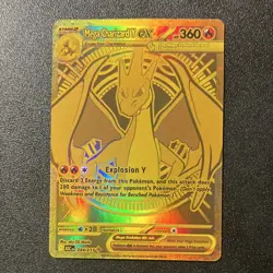 DECORATION CARD Pokemon Mega Charizard Y ex 294/217 ASC Secret Rare Holo - Image 1