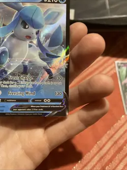 Pokemon TCG Glaceon v SWSH196 Black Star Promo Card Holo Sword & Shield - Image 5