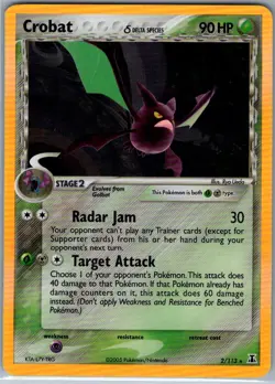 Crobat (Delta Species) 2/113 Holo Delta Species - Pokemon Card - NM - Image 1