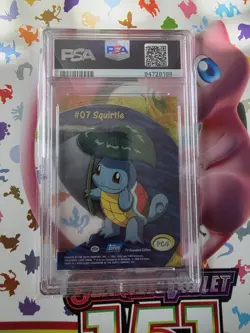 PSA 10 – 2000 Topps Pokemon TV Animation Clear Card Squirtle #PC4 – Low Pop - Image 1