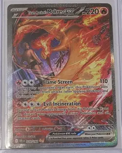 Pokemon TCG Team Rockets Moltres EX Card 229/182 Destined Rivals NM - Image 1