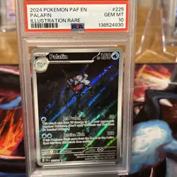 POKEMON CARD PALAFIN ILLUSTRATION RARE 225 PALDEAN FATES GRADED PSA 10 💎 - Image 2