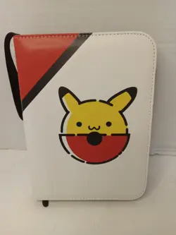 Pokemon Trading Card 3 Ring Small Binder 50 Pages 4 Slots / Sheet feat Pikachu - Image 1