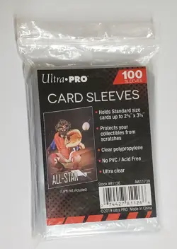 Ultra Pro 100 Penny Card Sleeves Pack For Standard Size Cards - Image 1