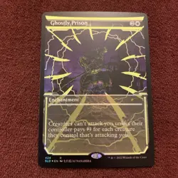 MTG Secret Lair Series SLD Ghostly Prison Neon Yellow NM Condition Foil Unplayed - Image 1