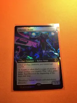 MTG Magic The Gathering Chrome Dome TMT Foil Rare Ex Art Artifact Ninja TMNT - Image 1
