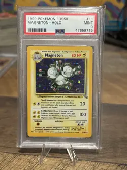 1999 Pokemon Fossil Magneton Holo 11/62 PSA 9 Mint WOTC Vintage - Image 1