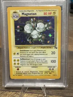 1999 Pokemon Fossil Magneton Holo 11/62 PSA 9 Mint WOTC Vintage - Image 2