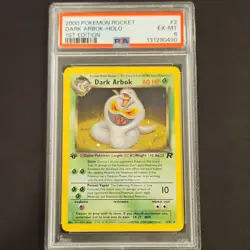 Pokemon 2000 Team Rocket Dark Arbok 1st Edition PSA 6 2/82 Holo Rare English - Image 1