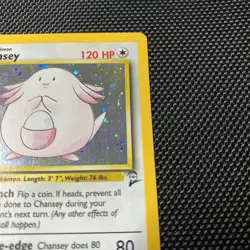 Chansey Holo #3/130 Double Swirl Base Set 2 Pokemon Holo LP/NM - Image 2
