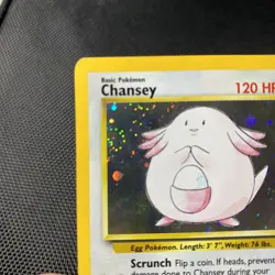 Chansey Holo #3/130 Double Swirl Base Set 2 Pokemon Holo LP/NM - Image 4