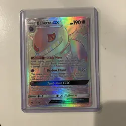 Pokemon TCG Banette GX 174/168 Hyper Rare Rainbow – Celestial Storm – LP Holo - Image 1