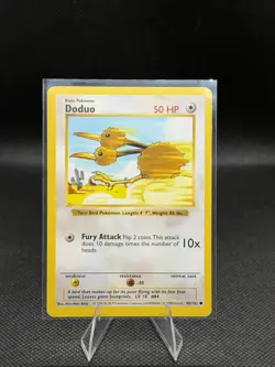 Pokemon TCG Base Set Doduo #48/102 Shadowless Common Vintage 1999 MP Condition - Image 1