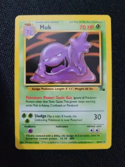 Pokemon 3rd Print Fossil Red Logo Muk 28/62 - Image 2
