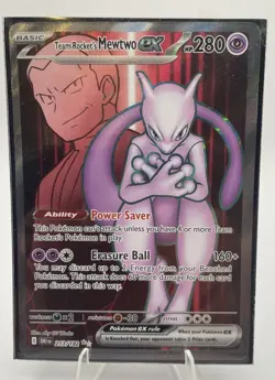 Pokemon TCG Team Rockets Mewtwo EX 213/182 Full Art - Image 1