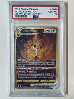Pokemon Arceus VSTAR Secret GG70/GG70 Crown Zenith Galarian Gallery Holo PSA 10 - Image 1