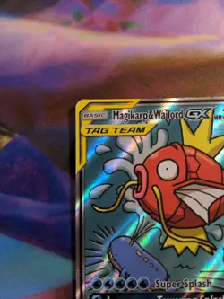 Pokemon Magikarp & Wailord GX 161/181 NM-/LP+ Sun & Moon Team Up (Full Art) - Image 3