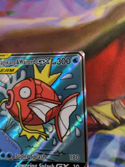 Pokemon Magikarp & Wailord GX 161/181 NM-/LP+ Sun & Moon Team Up (Full Art) - Image 4