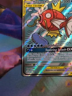 Pokemon Magikarp & Wailord GX 161/181 NM-/LP+ Sun & Moon Team Up (Full Art) - Image 5