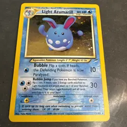 Light Azumarill 13/105 Pokemon TCG Neo Destiny Unlimited Holo Rare - Image 1